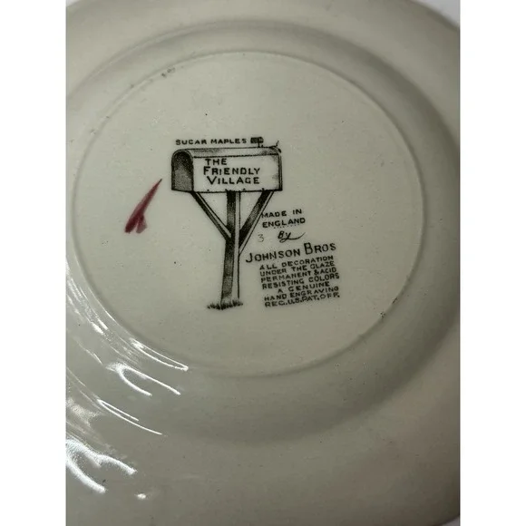 6~Johnson Bros. Friendly Village Bread & Butter/Dessert Plate Sugar Maples - Picture 2 of 3